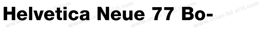 Helvetica Neue 77 Bo字体转换